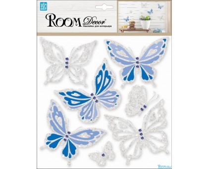RKA 6604 (бабочки-стразы синие с серебром)