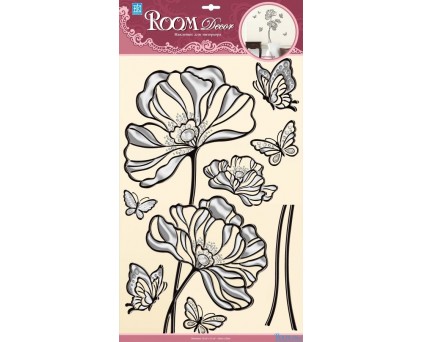 6849 POA Стикеры белый мак